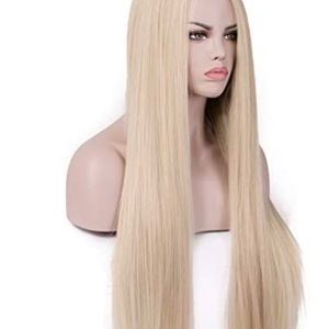Platinum blonde 24in synthetic wig